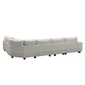 Modular Sectional L Shaped Sofa With Armrest Wooden Frame Locker, Stylish And Comfortablecream Style, Beige Beige Primary Living Space Soft Modern Wood 5 Seat
