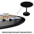 Black Circular Dining Table, 31.5 