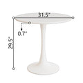 White Round Dining Table, 31.5