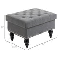 Homcom Ottoman With Storage For Living Room, 25