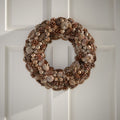 18.5'' Pine Cone Wreath Champagne Foam