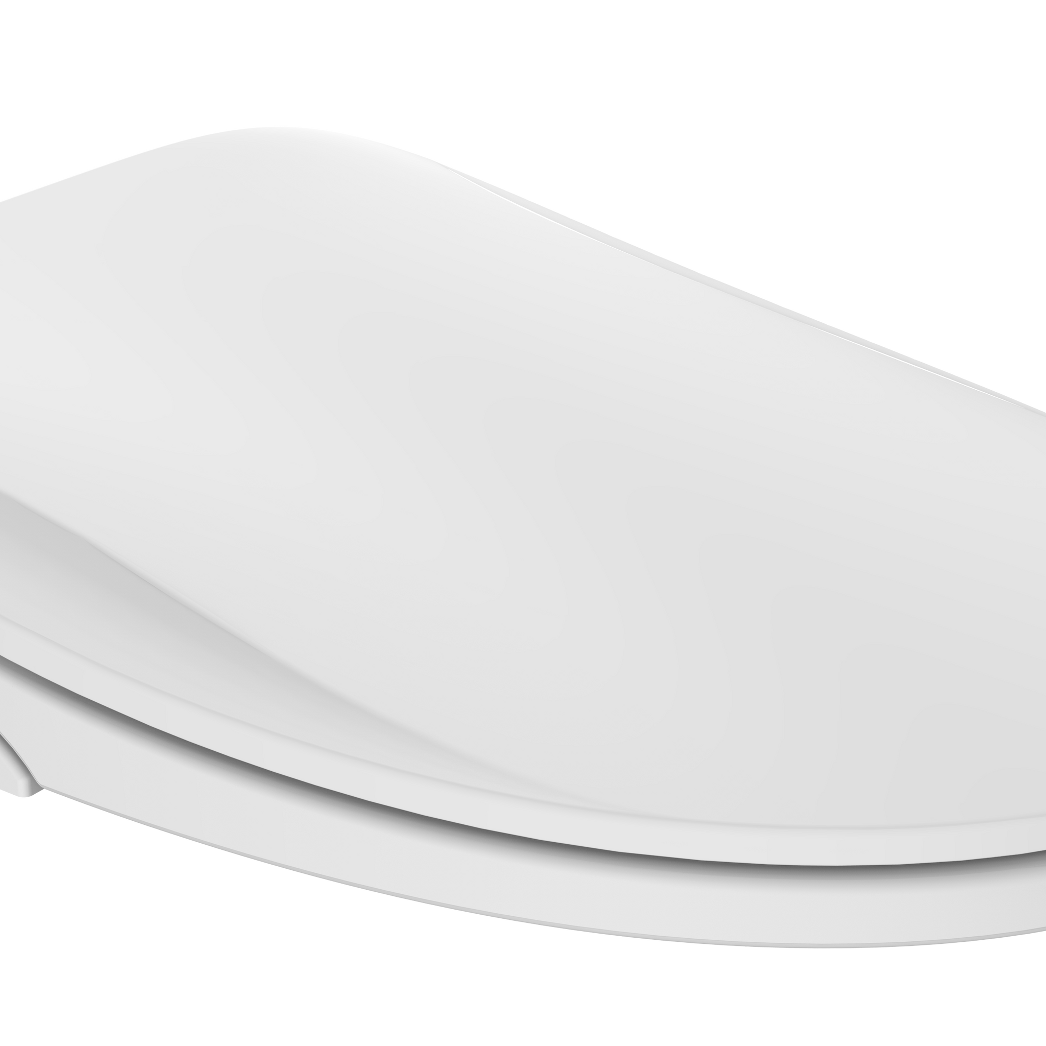 Elongated Smart Toilet Seat With Warm Air Dryer And Night Light,With Rear And Front Nozzle Warm Water Washing White Bathroom Modern Polypropylene