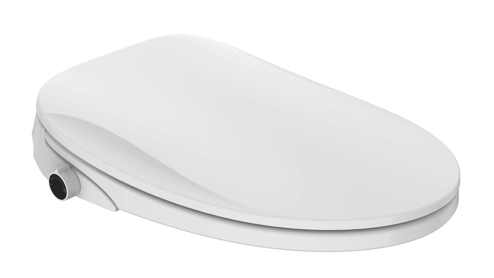 Elongated Smart Toilet Seat With Warm Air Dryer And Night Light,With Rear And Front Nozzle Warm Water Washing White Bathroom Modern Polypropylene