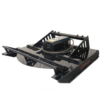 72" Skid Steer Hydraulic Heavy Duty Brush Mower Cutter Attachments Black Metal