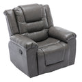 Home Theater Recliner Set Manual Recliner Chair With Wide Armrest, Two Built In Cup Holders For Living Room,Bedroom, Grey Grey Foam Pu