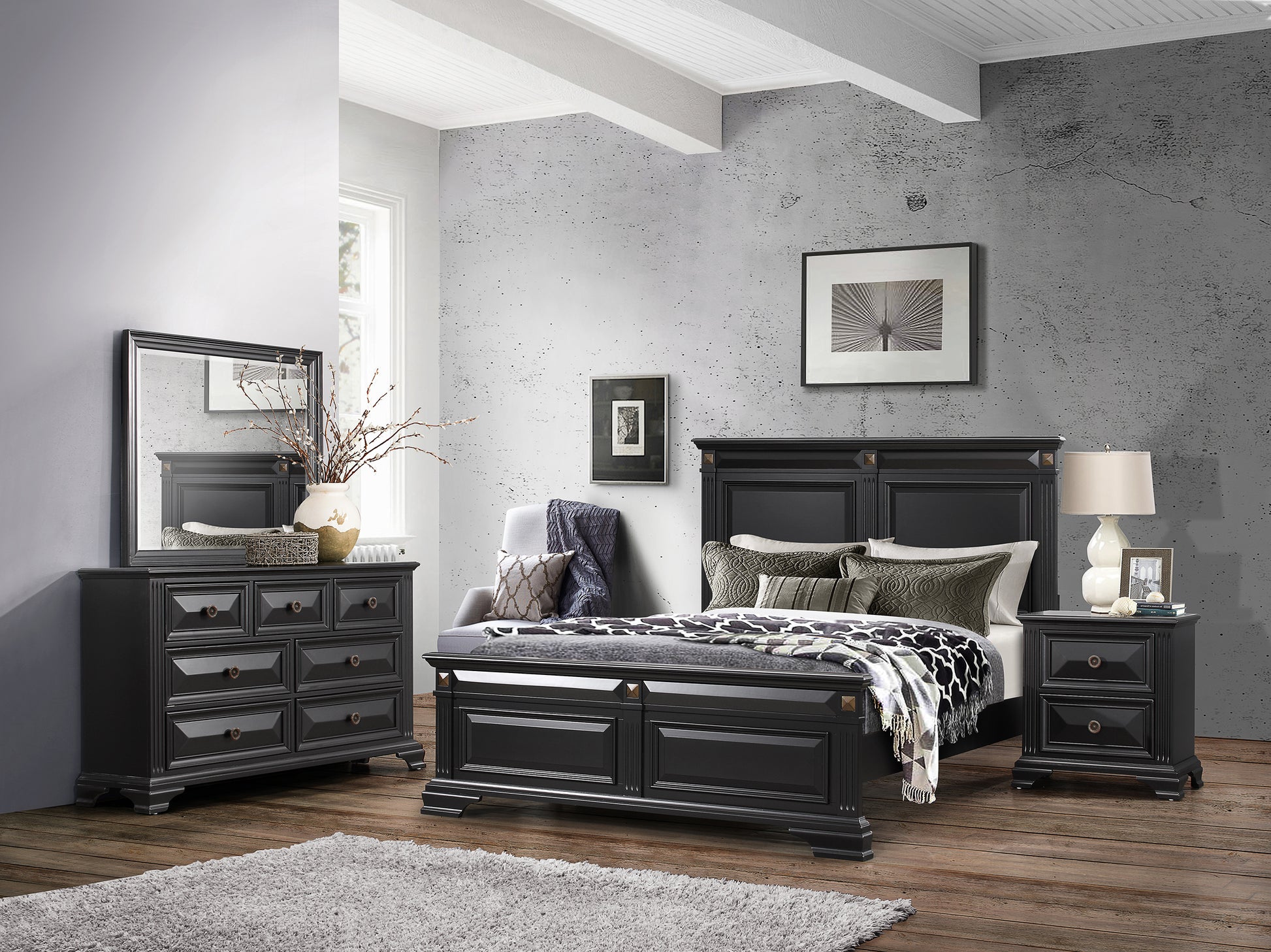 Rex Black Dresser Black Solid Wood Mdf Rex Black Dresser Black Solid Wood Mdf