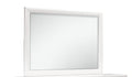 Civic White Mirror White Solid Wood Mdf