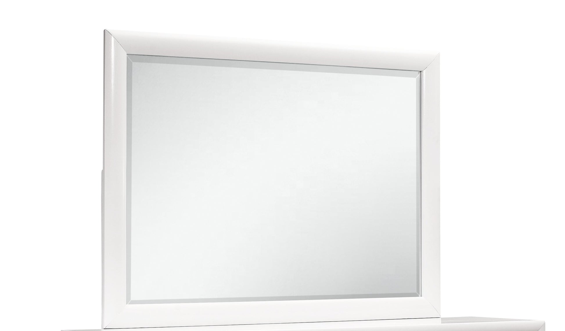 Civic White Mirror White Solid Wood Mdf