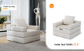 Single Sofa Chair That Converts To A Single Sofa Bed For Living Room, Guest Room, Playroom, White Creamy White Primary Living Space Modern Foam Linen
