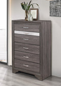 Ryder Sparkle Grey Chest Gray Solid Wood Mdf