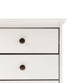 Classic 3 Drawer Solid Wood Nightstand White White Mdf Pine