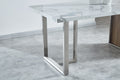 Elegant Luxurious Imitation Marble Mdf Dinning Table For 6 Or 8, Rectangular 63