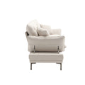 United Linen Sofaaccent Sofa Seat Sofa With Metal Feet Beige Linen 3 Seat