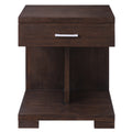 Walnut 1 Drawer End Table Walnut Primary Living Space Contemporary Poplar Drawers Rectangular Wood