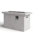 24'' H Concrete Propane Natural Gas Outdoor Fire Pit Table Gray Garden & Outdoor Modern Stone Concrete