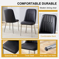 4 Modern Dining Chairs, Smooth Pu Leather Backrest And Silver Toned Metal Legs For A Comfortable Home Experience For Kitchens, Bedrooms And Offices. Black Pu