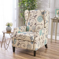 Recliner White Multi Fabric