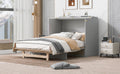 Queen Murphy Bed With Large Drawers,Gray Queen Gray Plywood