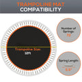 Soozier Trampoline Replacement Mat, Fits 12' Trampoline With 72 V Hooks & 5.5
