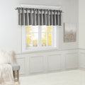 Lightweight Faux Silk Valance With Beads Charcoal 50X26