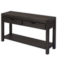 Console Table Entryway Table For Hallway Living Room With 2 Drawers And 1 Shelf Antique Brown Mdf