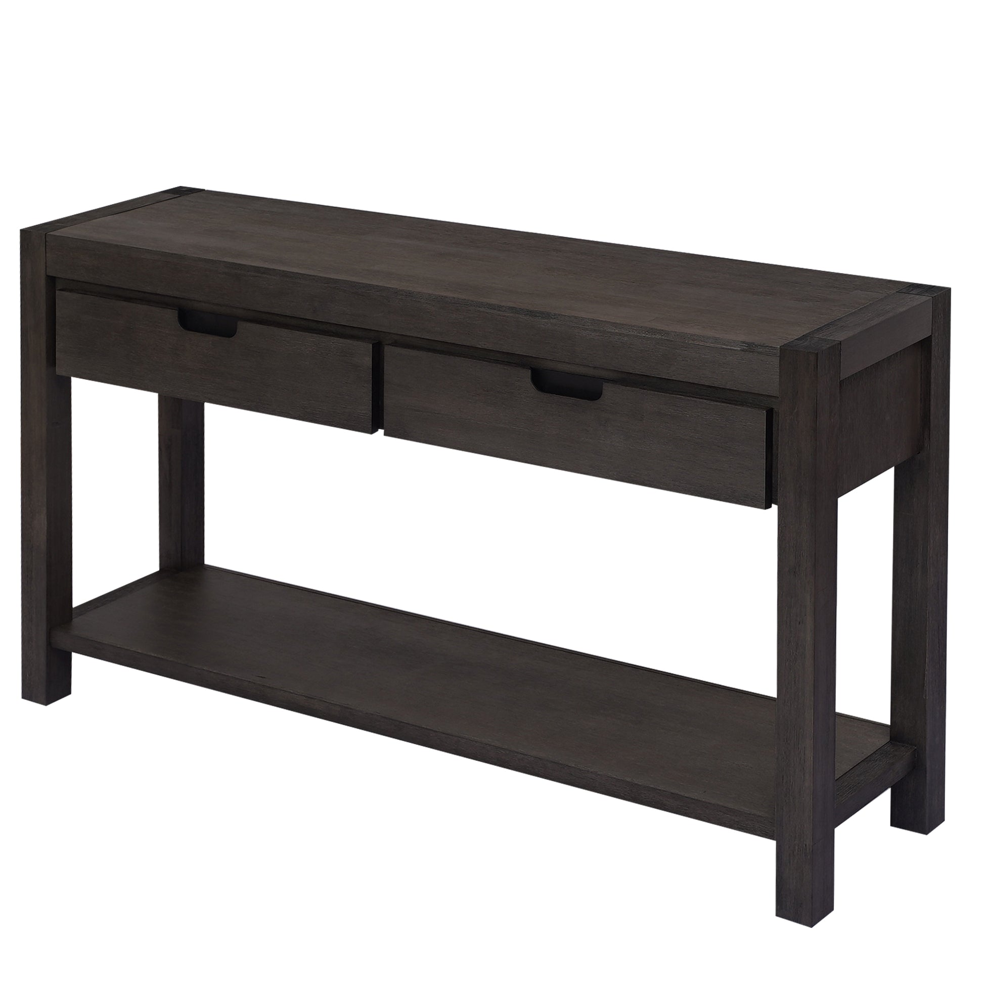 Console Table Entryway Table For Hallway Living Room With 2 Drawers And 1 Shelf Antique Brown Mdf