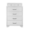 Civic White Chest White Solid Wood Mdf