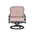 Club Swivel Chairs With Cushion, Quality Outdoor Patio Furniture Gunmetal Aluminium