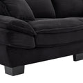 Corduroy Sofa Sleeper Couch Loveseat Sofa With Pillows Comfy Upholstered Deep Seat Sofa For Bedroom,Living Room,Apartment,Office,Dorm Black Corduroy Black Foam Upholstered 2 Seat