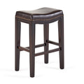 Tiffin Studded Counterstool Set Of 2 Brown Pu