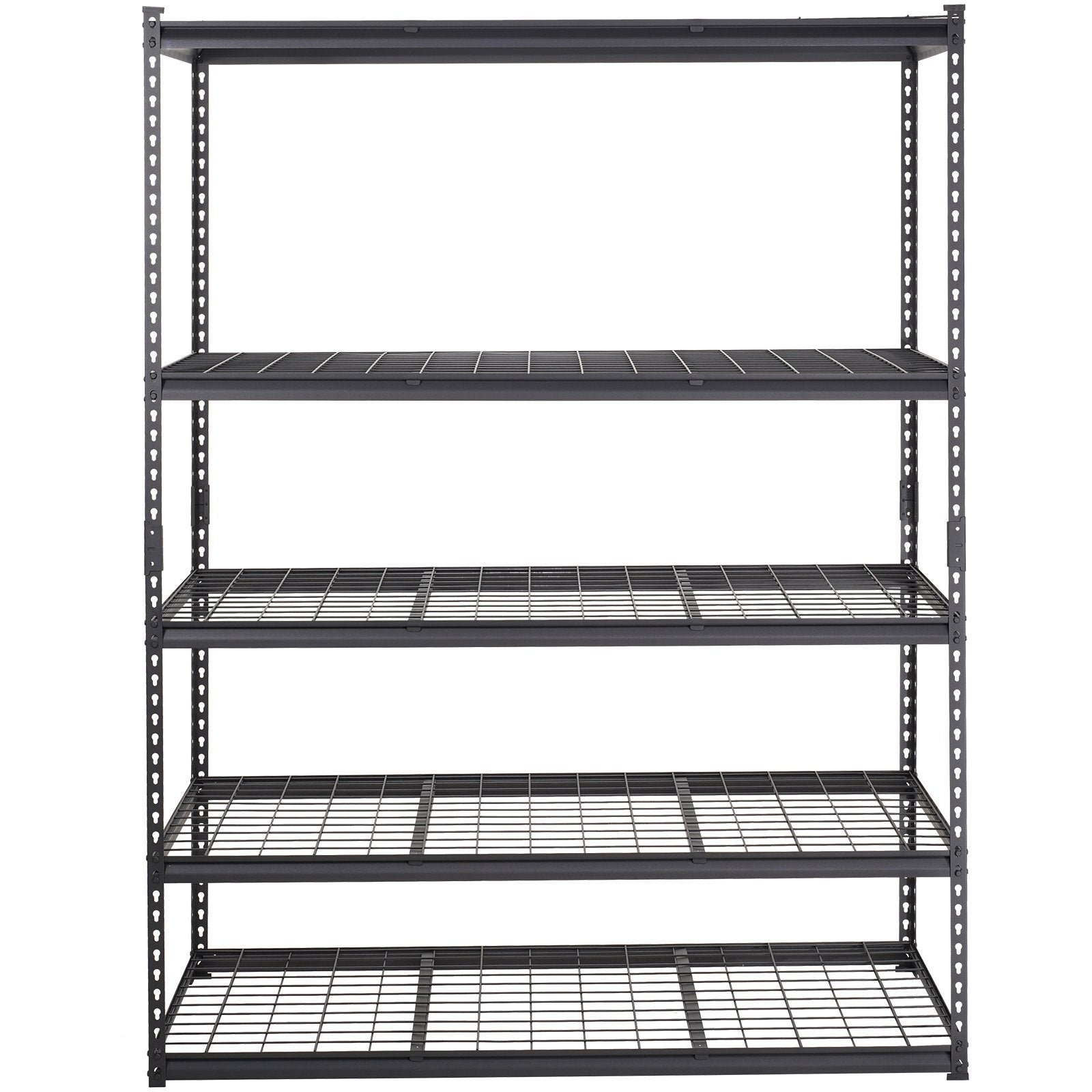 Storage Shelving Unit, 5 Tier Adjustable, 2000 Lbs Capacity, Heavy Duty Garage Shelves Metal Organizer Wire Rack, Black, 60" L X 24" W X 78" H For Kitchen Pantry Basement Bathroom Laundry Closet