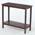 Wooden Workstation For Garden Balcony Garage, Acacia Console Potting Table Brown Brown Acacia Wood