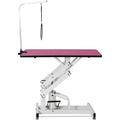 42.5Inch Hydraulic Pet Grooming Table Pink Color White Pink Mdf Steel