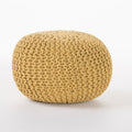 Moro Pouf Yellow Cotton