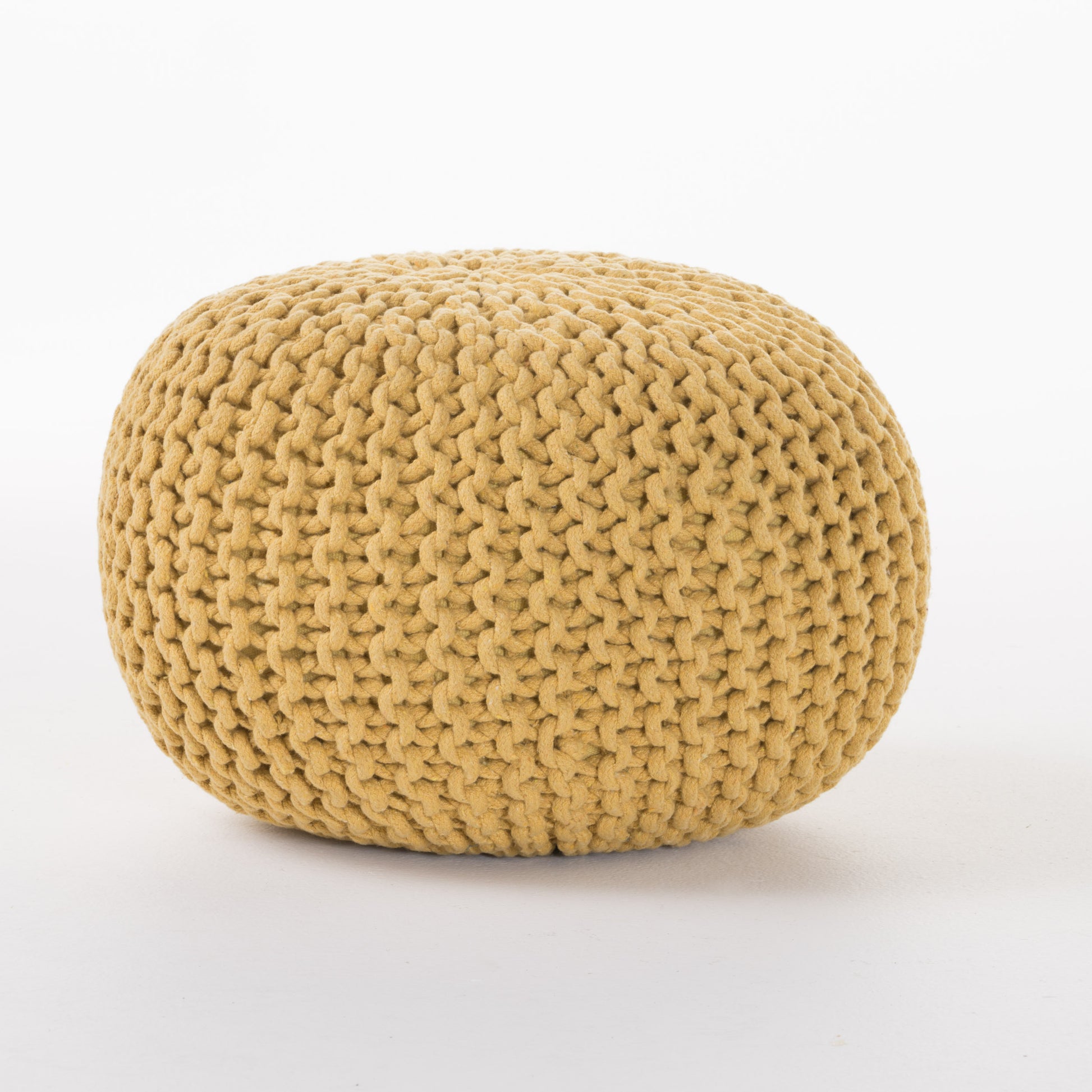 Moro Pouf Yellow Cotton