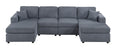 Stunning Modern Dark Gray 2Pc Sectional Set Corduroy Couch Laf And Raf Chaise Armless Loveseat Living Room Furniture Dark Gray Primary Living Space Cushion Back Contemporary,Modern U Shaped Rubberwood Corduroy 6 Seat