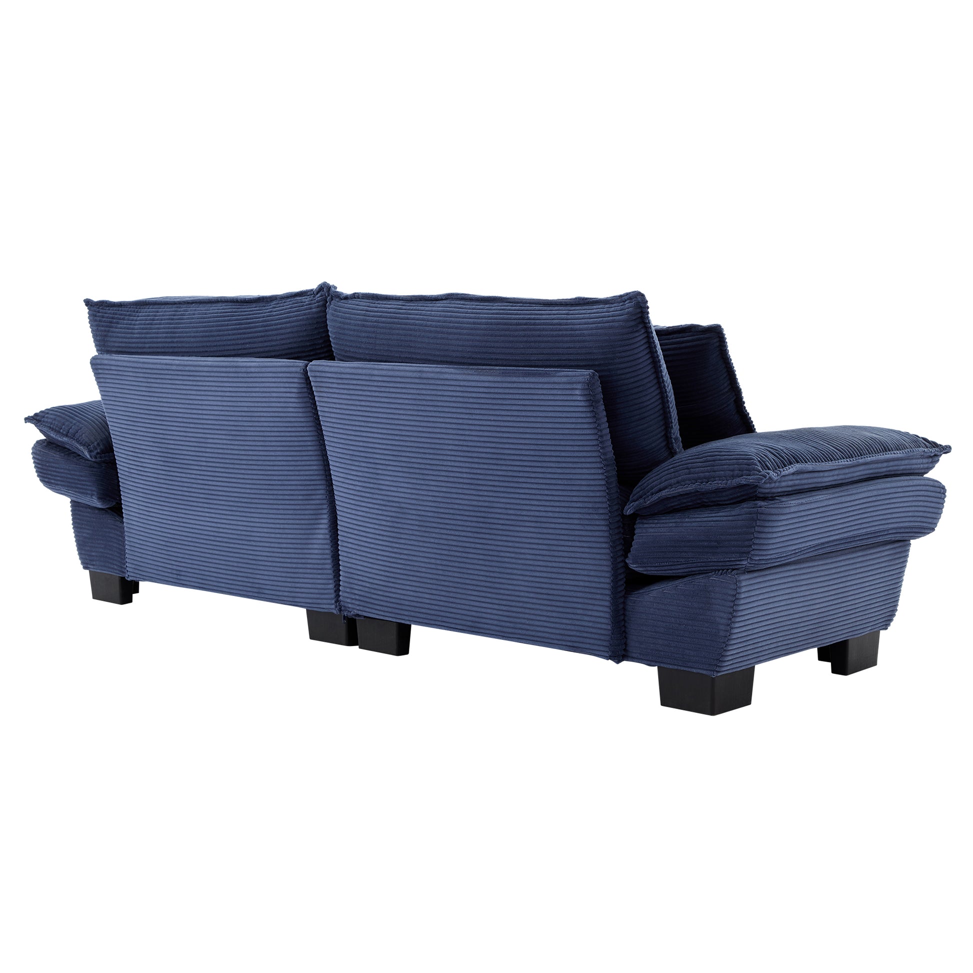 Corduroy Sofa Sleeper Couch Loveseat Sofa With Pillows Comfy Upholstered Deep Seat Sofa For Bedroom,Living Room,Apartment,Office,Dorm Blue Corduroy Blue Foam Upholstered 2 Seat