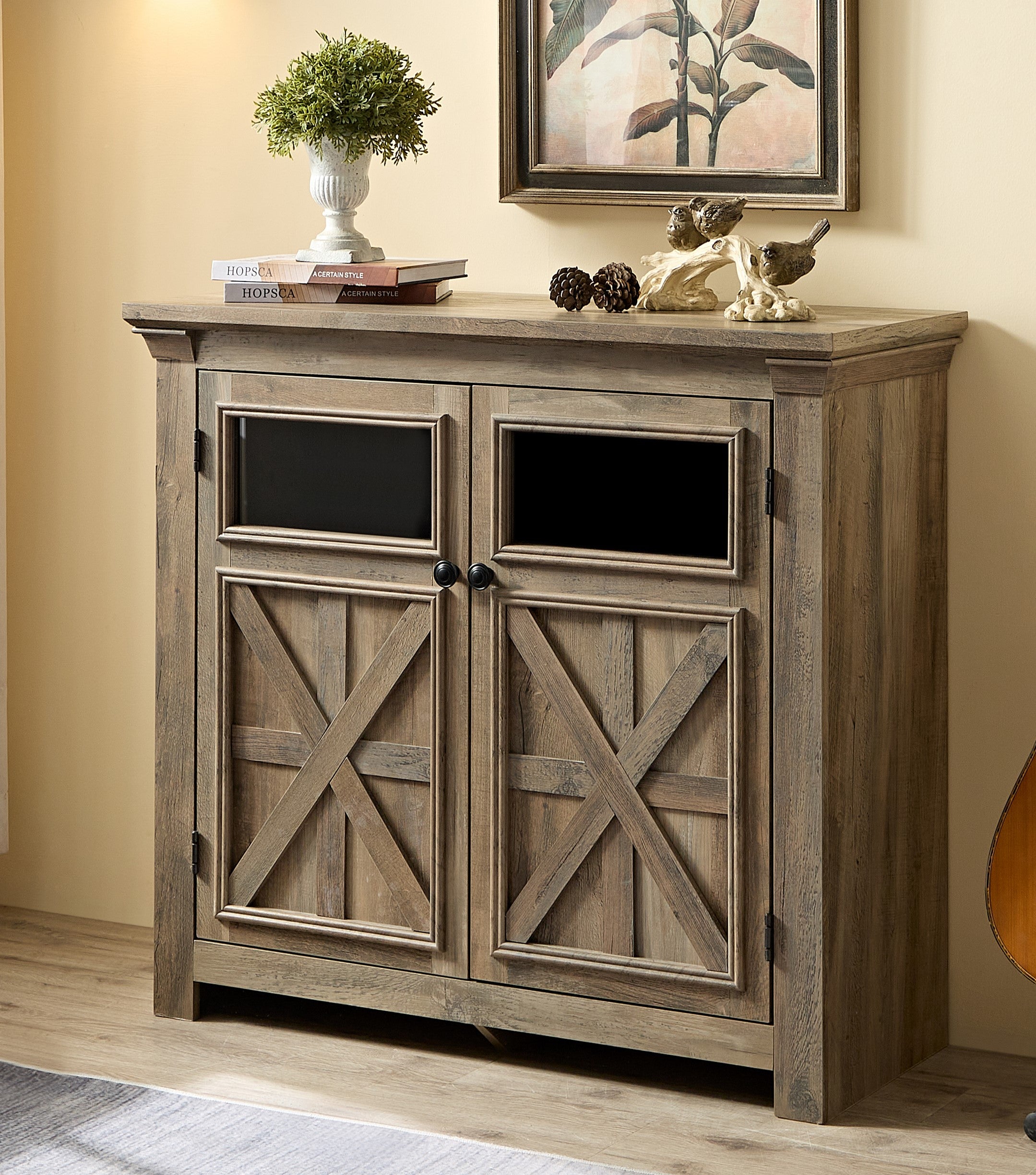 (New) Modern Luxury Farmhouse orders Storage Cabinet with Adjustable Shelves 3 Levels