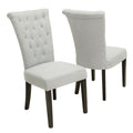 Charlotte Kd Dining Chair Mp2 Set Of 2 Light Grey Fabric