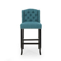 Vienna Contemporary Fabric Tufted Wingback 31 Inch teal-fabric