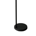 63 Inch Modern Metal Floor Lamp, Frosted Glass Globe Shade, Black, White Black White Metal