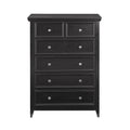 Modern 6 Drawers Dresser 6 Drawers Cabinet,Chest Of Drawers Closet Organizers And Storage Clothes Storage Drawers Cabinet For Living Room, Farmhouse Dresser Organizer Black Black Mdf