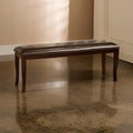 Woodside Ii Transitional Bench, Espresso Brown Wood