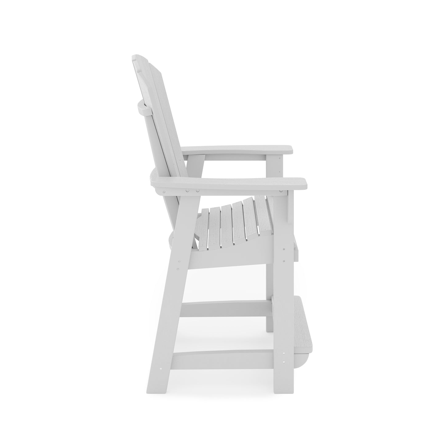 Dark Gray Adirondack Style Counter Chair Stylish Hdpe Poly Lumber For Dining, Patio, And Garden Comfort No Dining Set Dark Gray Weather Resistant Frame American Traditional Hdpe Hdpe