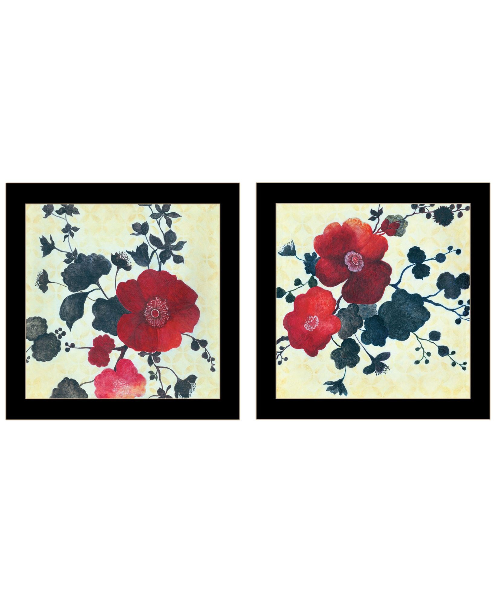 "Japanese Blossoms I" Framed Wall Art For Living Room, Wall Art Print For Home Decor, Bedroom Wall Art By Jg Studio Multicolor Wood Paper