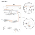 Shoe Cabinet With 2 Flip Drawers, 2 Slide Drawers And 1 Shelf, Modern Free Standing Shoe Rack For Heels,Sneakers, Slippers,Shoe Storage Cabinet For Entryway, Hallway, Living Room, White White Mdf