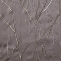 Faux Silk Embroidered Window Valance Grey 50X18