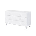 White 6 Drawer Dresser White Bedroom Modern Particle Board