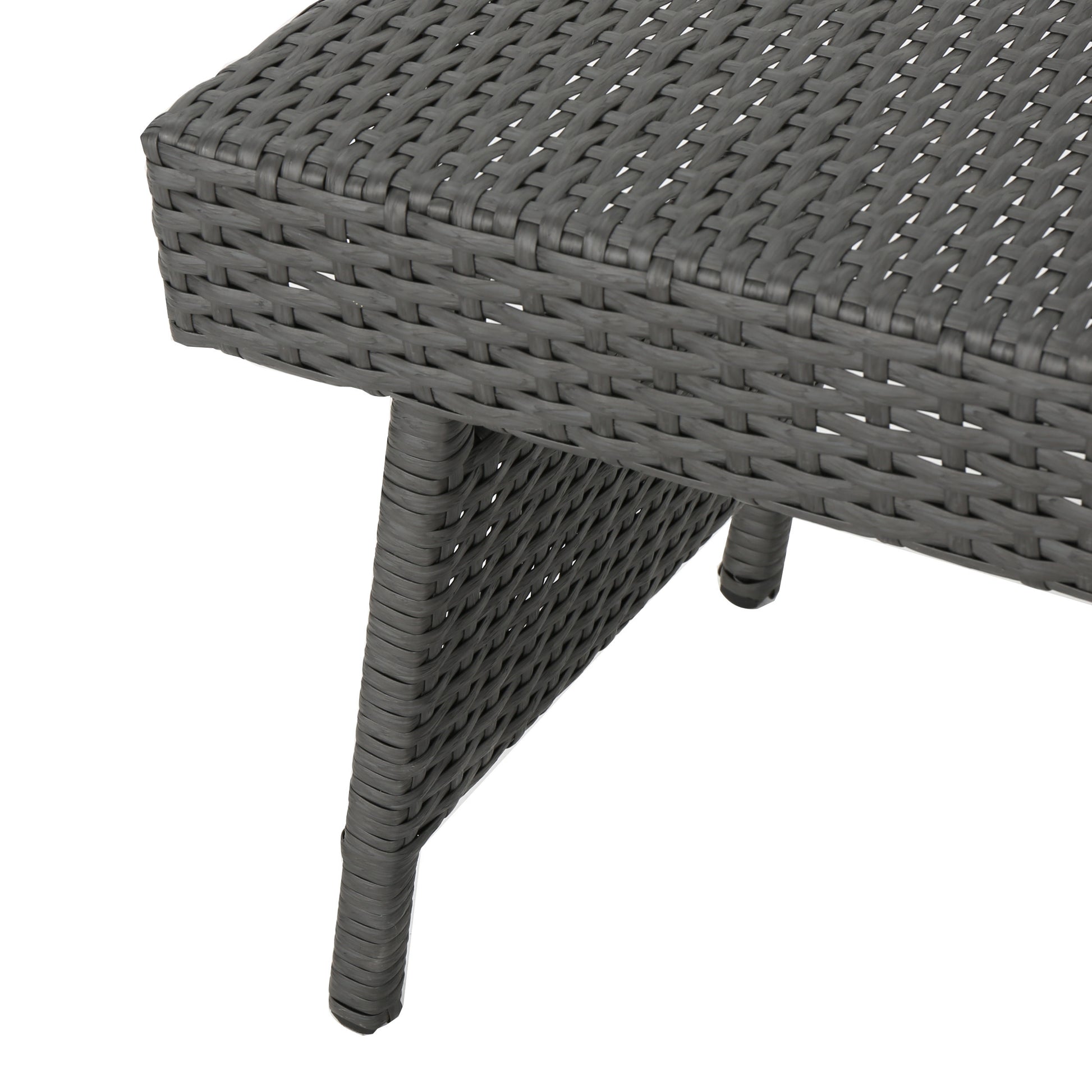 Salem Pe Wicker Snack Table Grey Rattan
