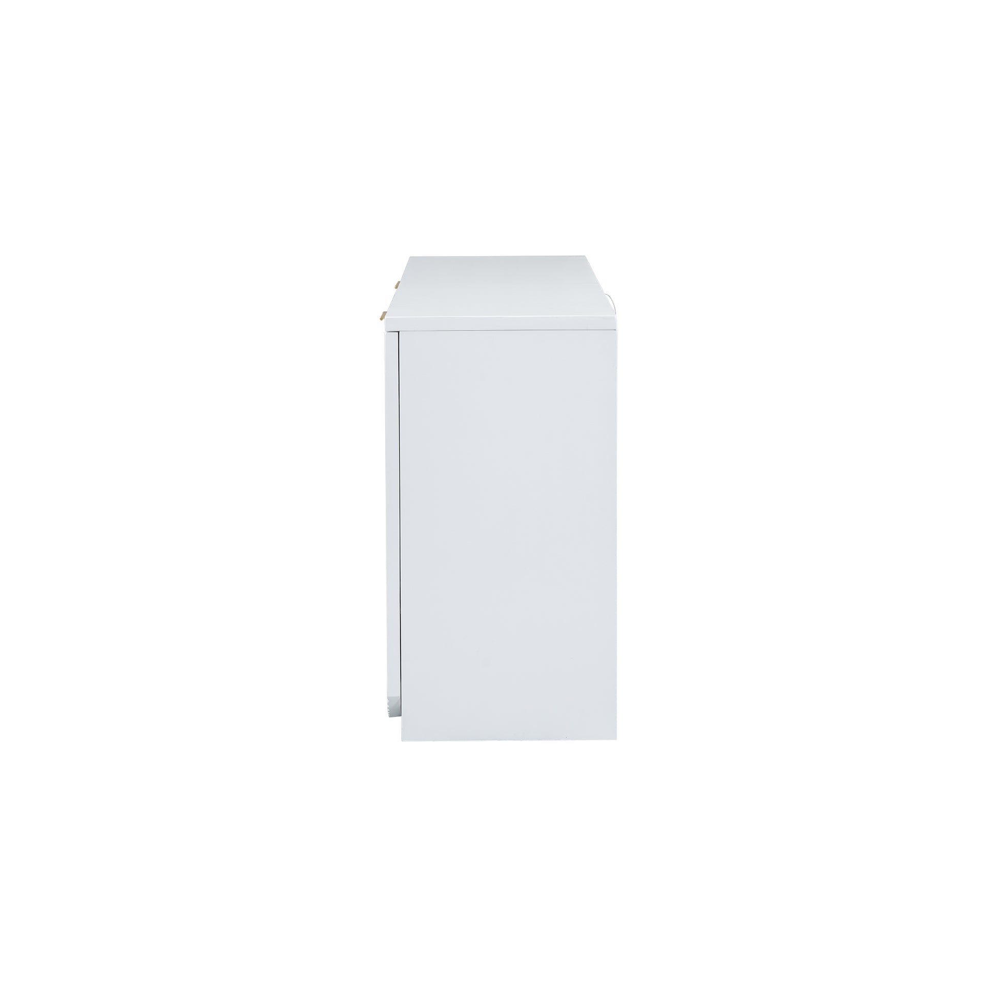 Vertical Stripes And Wavy Design Of A Four Door Cabinet Cabinet Suitable For Hallway, Entryway, Living Room 3 4 Spaces White Primary Living Space Artsy Mdf